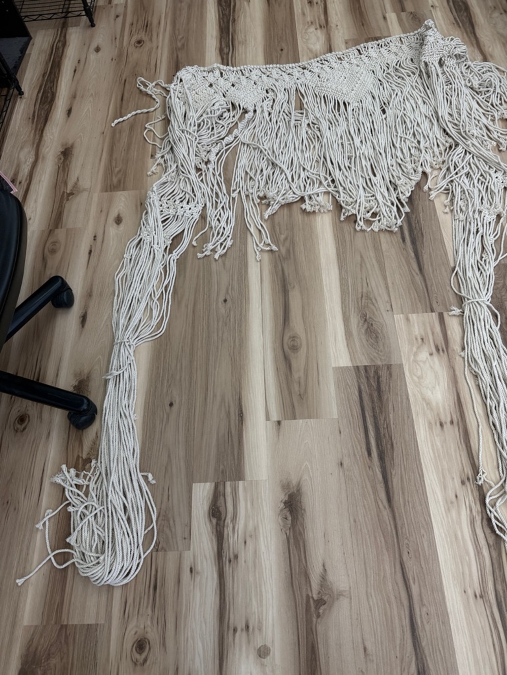 Handmade Macramé Wall Hanging – Natural Cream - Picture 3 of 5